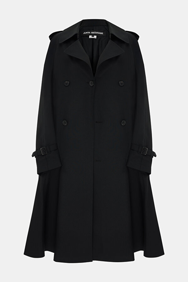 BLACK WOOL REEFER JACKET