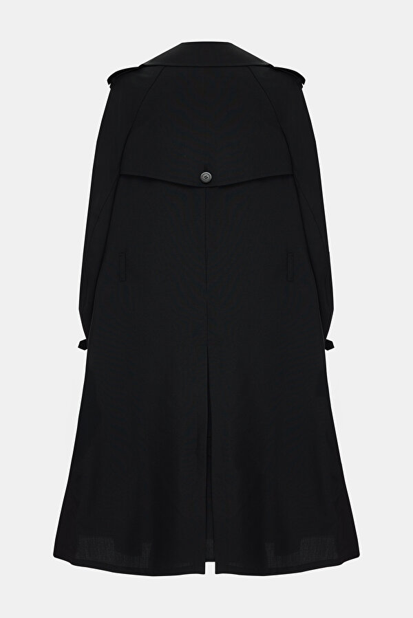 BLACK WOOL REEFER JACKET 2