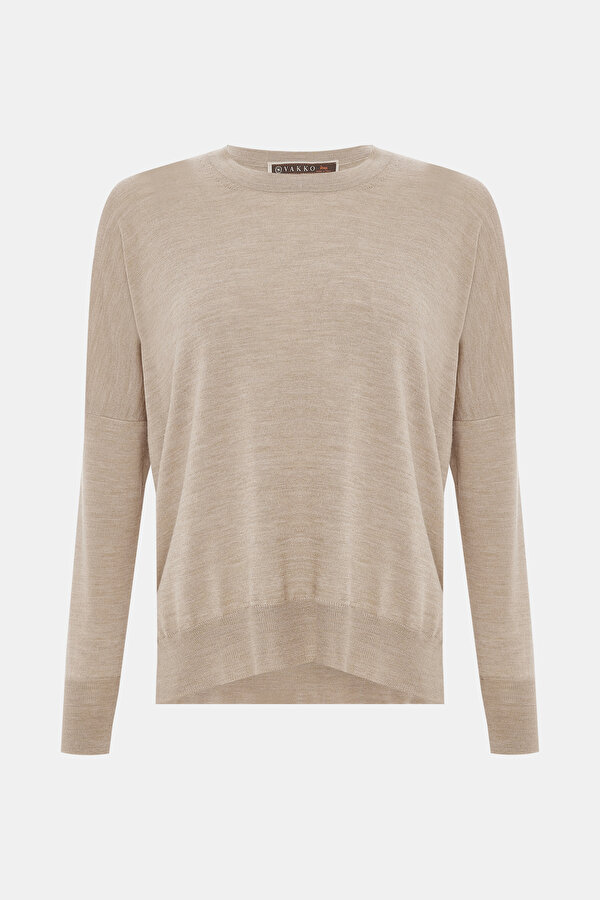 BEIGE BASIC / ROUND NECKLINE TRICOT