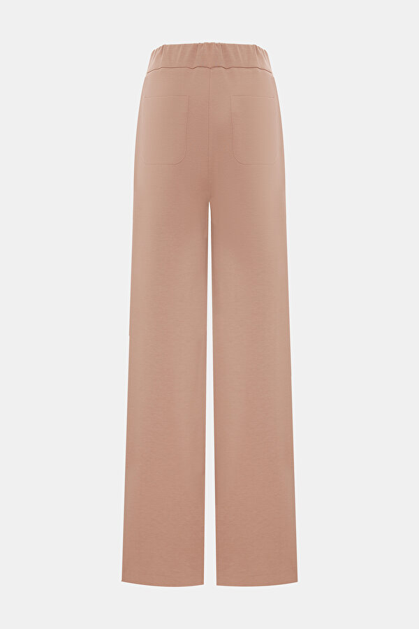 BEIGE WIDE LEG SPORTS TROUSERS 2