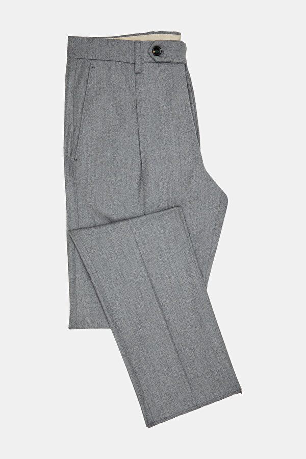 TEK PİLELİ YÜN İPEK FLANEL PANTOLON 7
