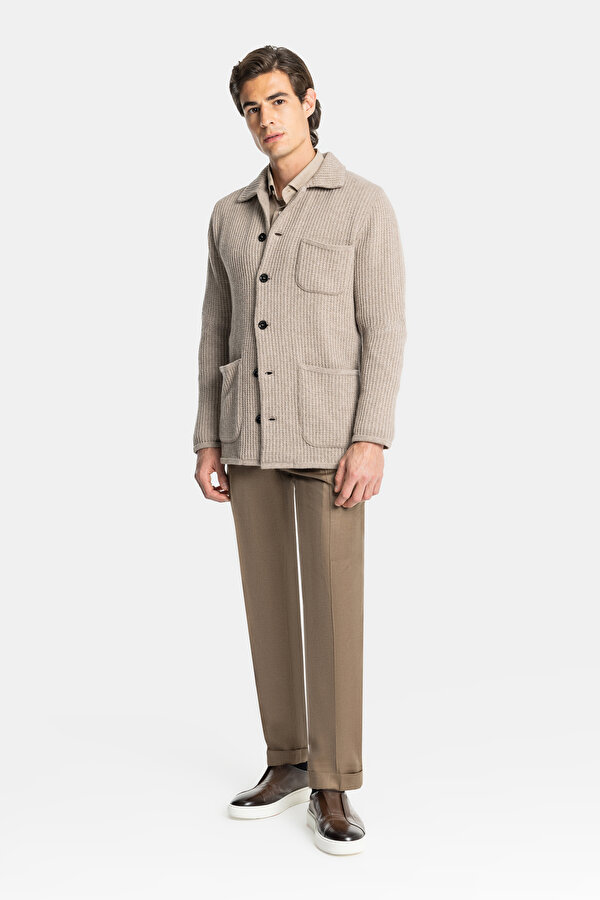 TEK PİLELİ TWILL YÜN PANTOLON 7
