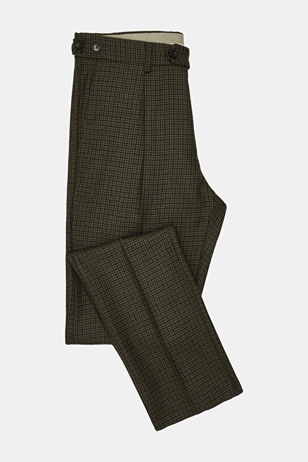 KHAKI PIED DE POULE TROUSERS 7