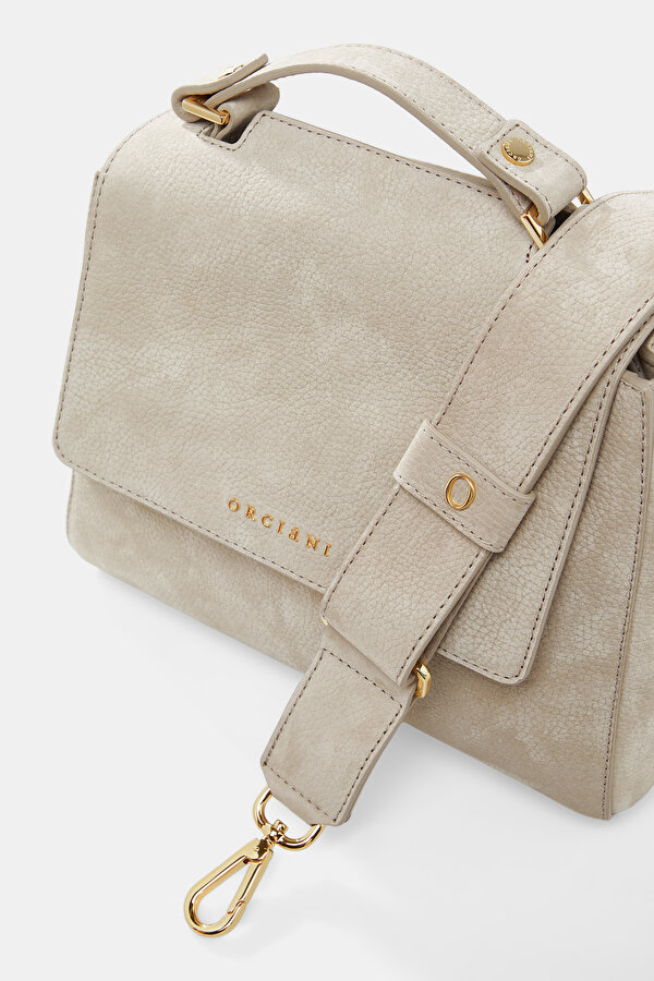BEIGE LEATHER BAG 6