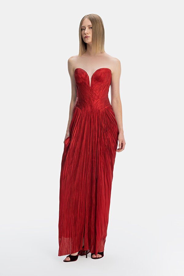 RED SLEEVELESS DRESS 6