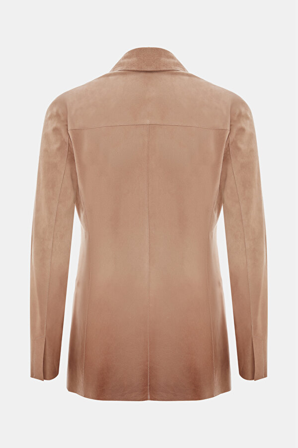 BEIGE SURPLICE NECKLINE (CROSS-OVER NECKLINE) JACKET 2