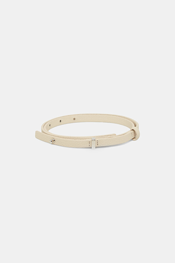 BEIGE LEATHER BELT