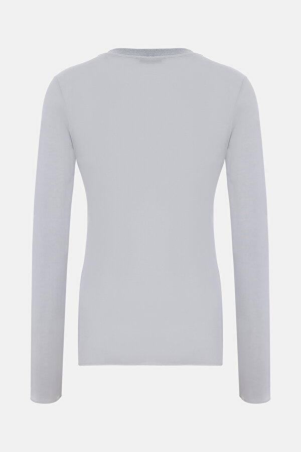 GREY BASIC / ROUND NECKLINE LONG SLEEVE TSHIRT 7