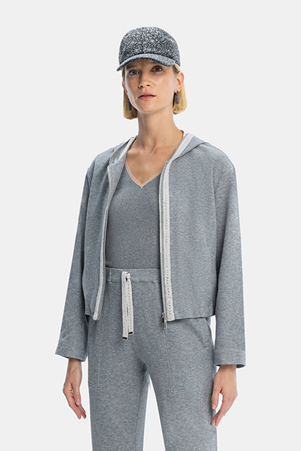 GREY HOODIE SWEATSHIRT