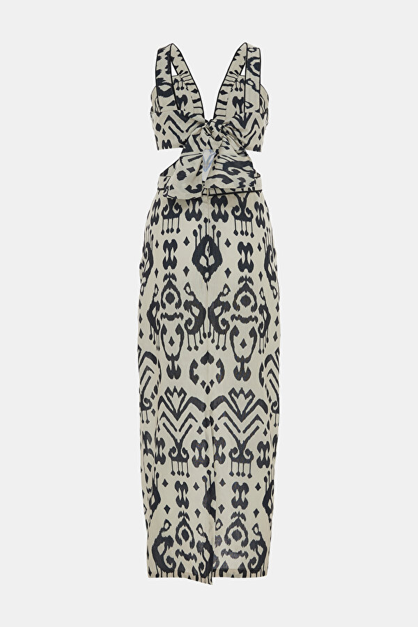 ECRU SLEEVELESS SUSPENDER DRESS 7