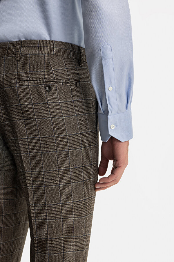 BROWN SURPLICE NECKLINE (CROSS-OVER NECKLINE) WOOL/CASHMERE SUIT 7