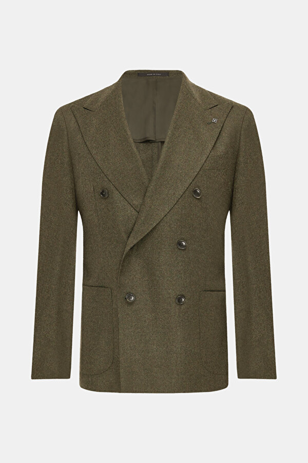 DARK GREEN SURPLICE NECKLINE (CROSS-OVER NECKLINE) JACKET 6