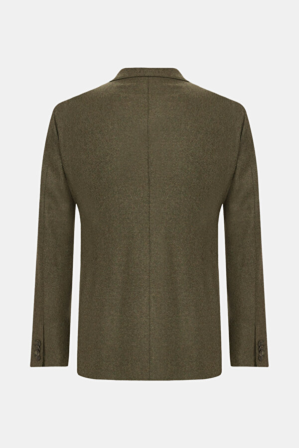 DARK GREEN SURPLICE NECKLINE (CROSS-OVER NECKLINE) JACKET 7
