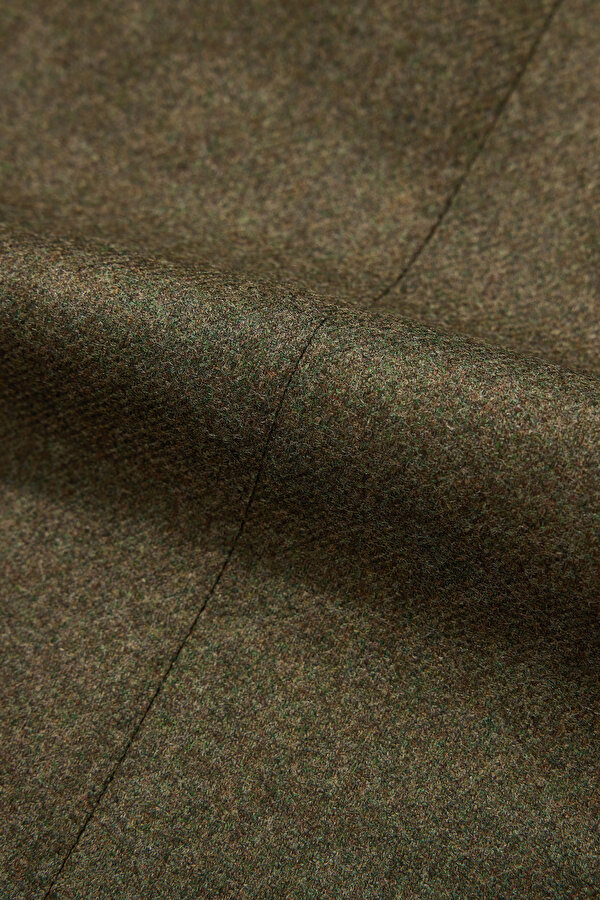 DARK GREEN SURPLICE NECKLINE (CROSS-OVER NECKLINE) JACKET 11