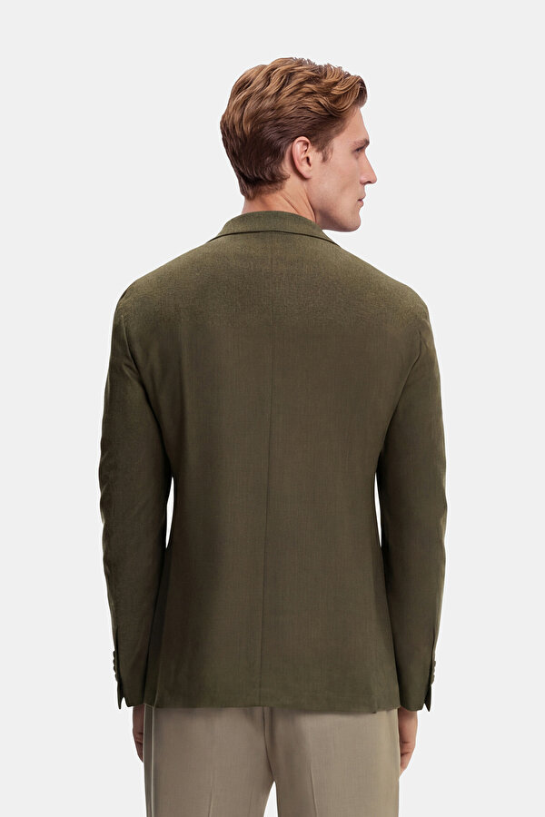 DARK GREEN SURPLICE NECKLINE (CROSS-OVER NECKLINE) JACKET 2
