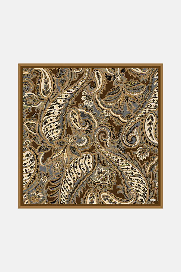 ŞAL DESENLİ TWILL İPEK EŞARP