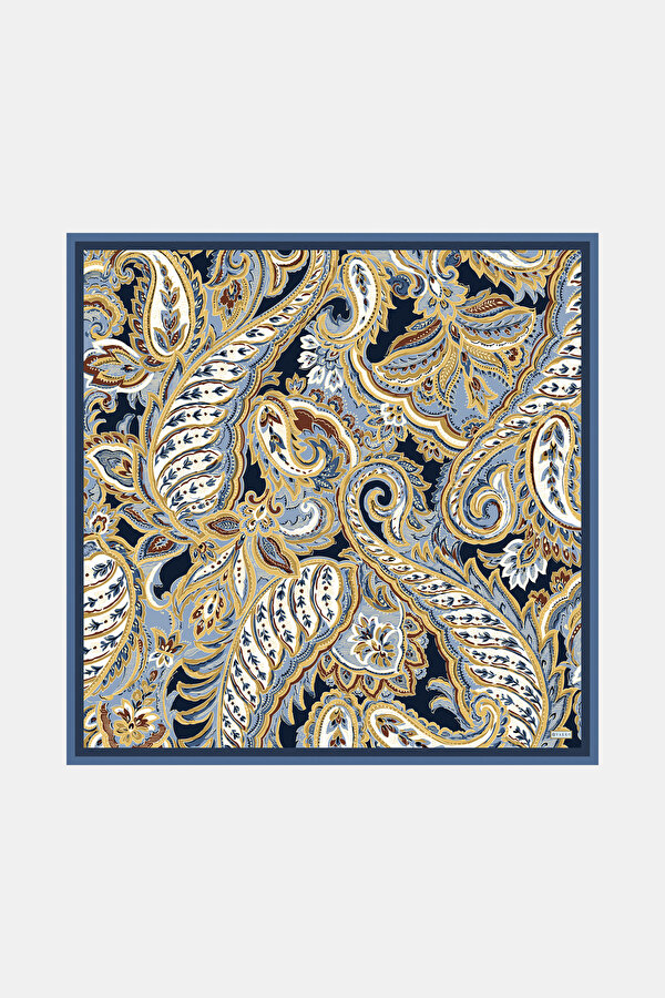 ŞAL DESENLİ TWILL İPEK EŞARP 2