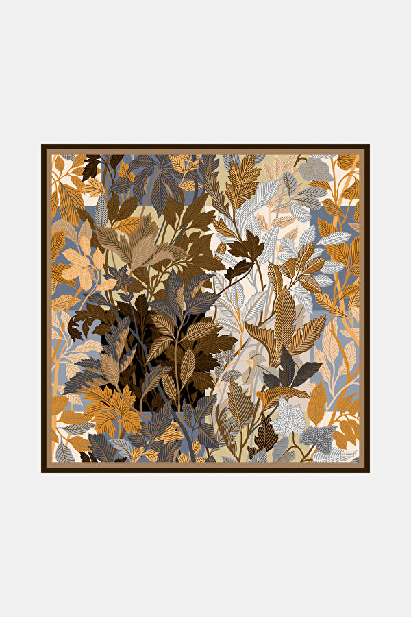 ÇİÇEK DESENLİ TWILL İPEK EŞARP