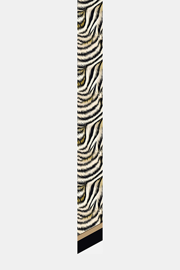 BLACK ANIMAL FIGURED TWILL FOULARD 2