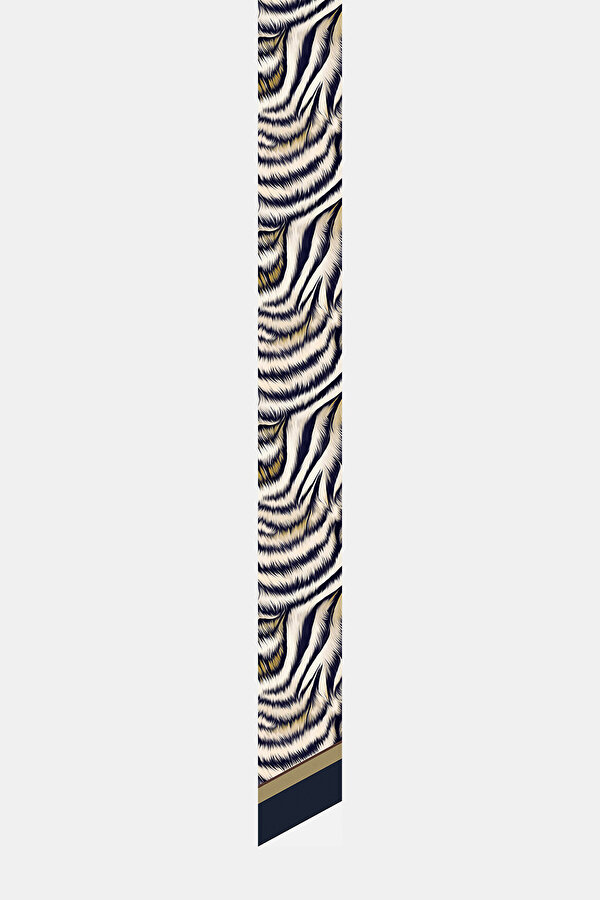 BLUE ANIMAL FIGURED TWILL FOULARD 2