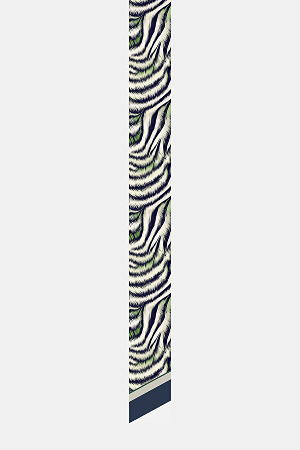 NAVY BLUE ANIMAL FIGURED TWILL FOULARD 2