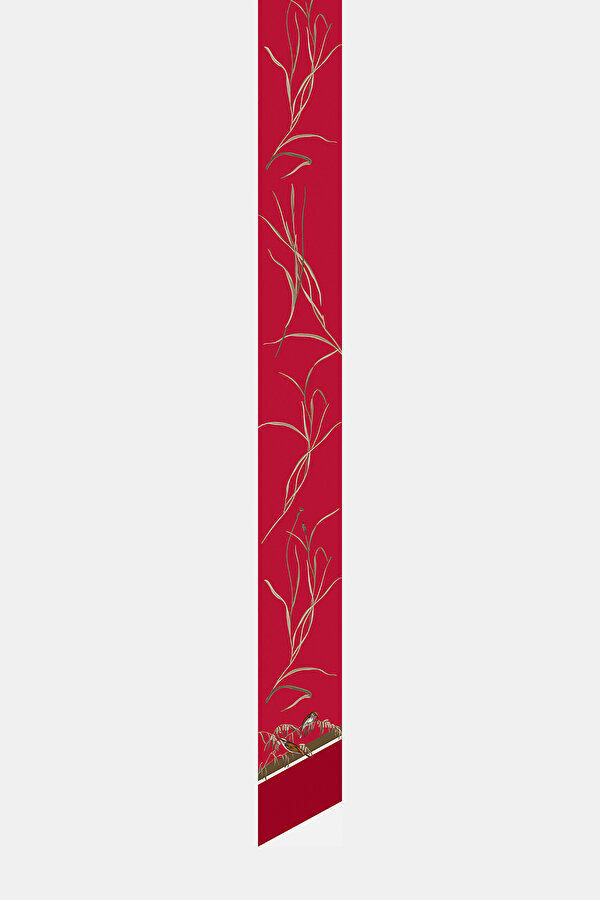 ÇİÇEK DESENLİ TWILL İPEK FULAR 2