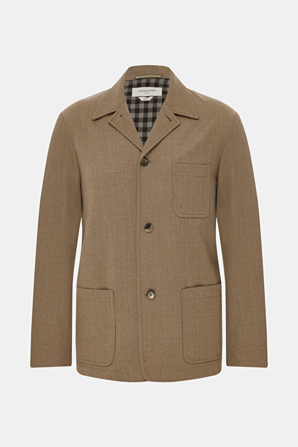 BEIGE WOOL/SILK COAT 6