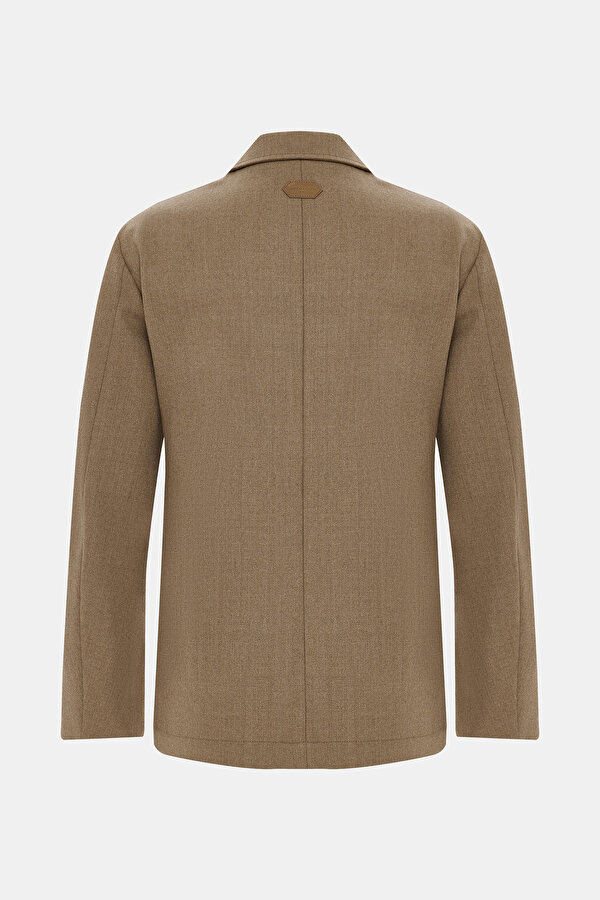 BEIGE WOOL/SILK COAT 7