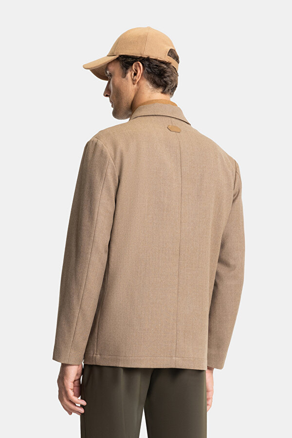 BEIGE WOOL/SILK COAT 2