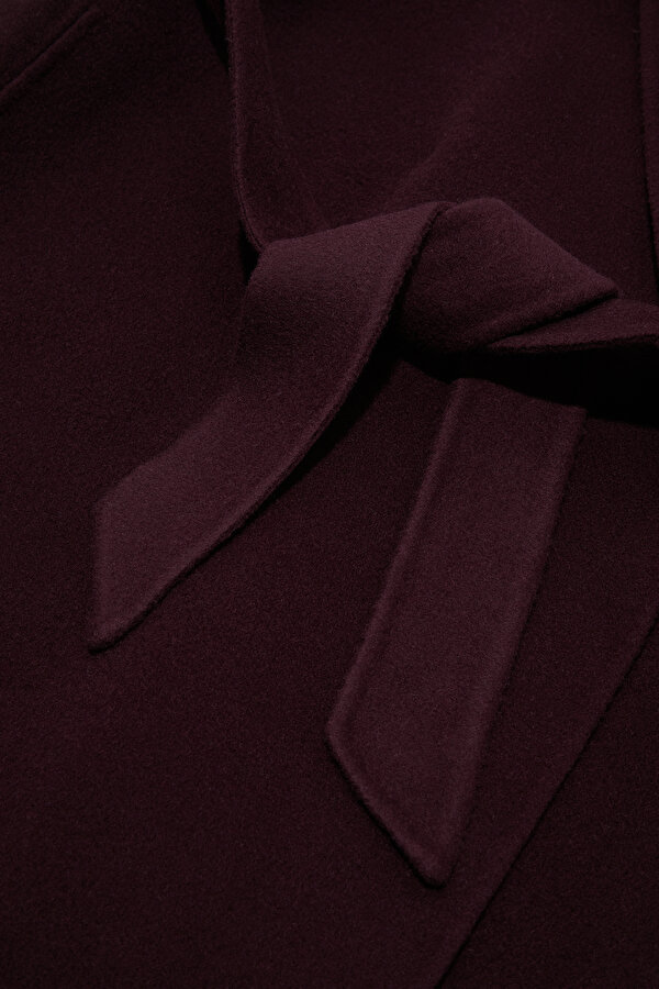BORDO YÜN MANTO 12