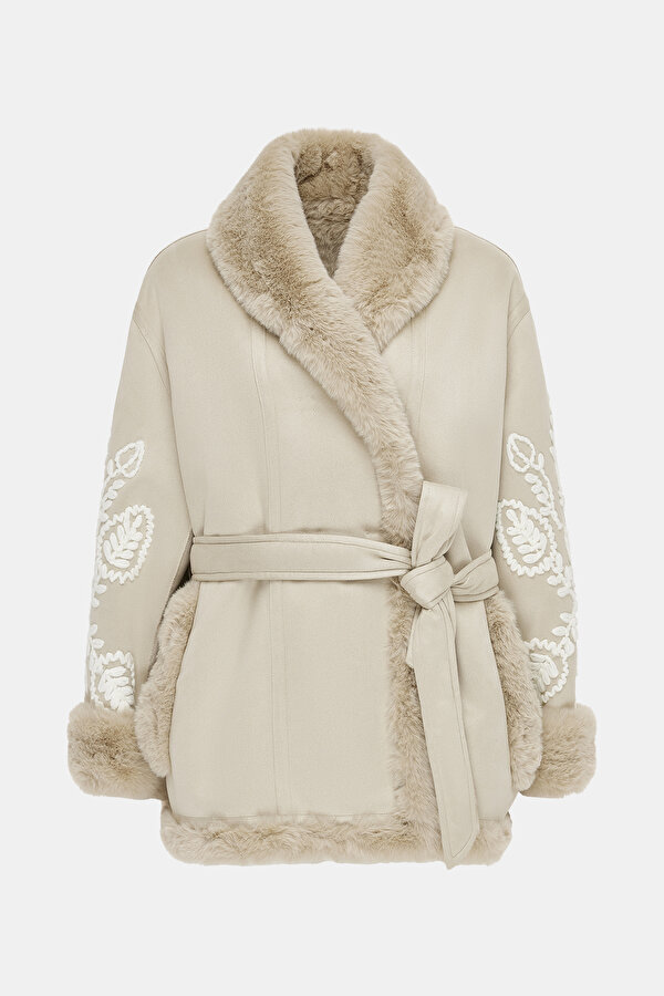 BEIGE REEFER JACKET
