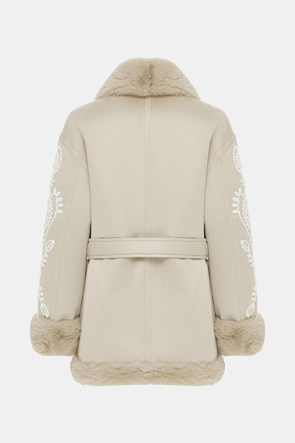 BEIGE REEFER JACKET 2