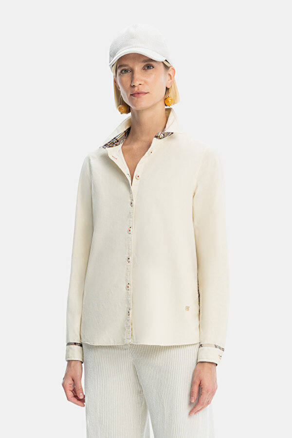CREAM LONG SLEEVE SHIRT