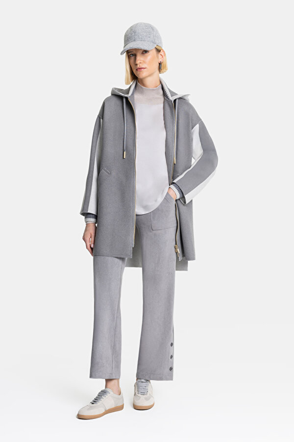GREY STRAIGHT CUT TROUSERS