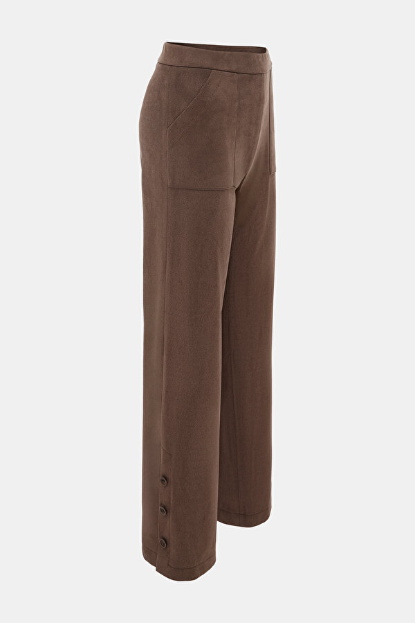 DARK BROWN STRAIGHT CUT TROUSERS 7