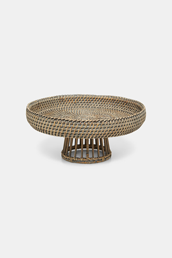BÜYÜK BOY METAL STANDLI RATTAN KASE