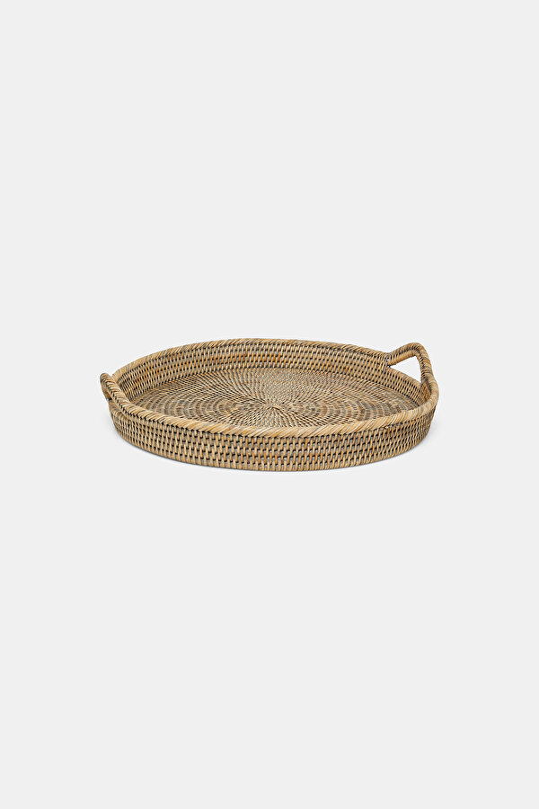 RATTAN YUVARLAK SAPLI TEPSİ