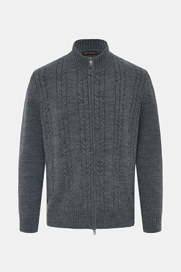 DARK GREY KNITTING DESIGN TRICOT