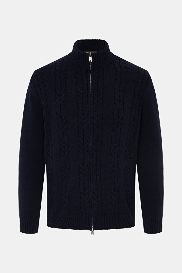 NAVY BLUE KNITTING DESIGN TRICOT
