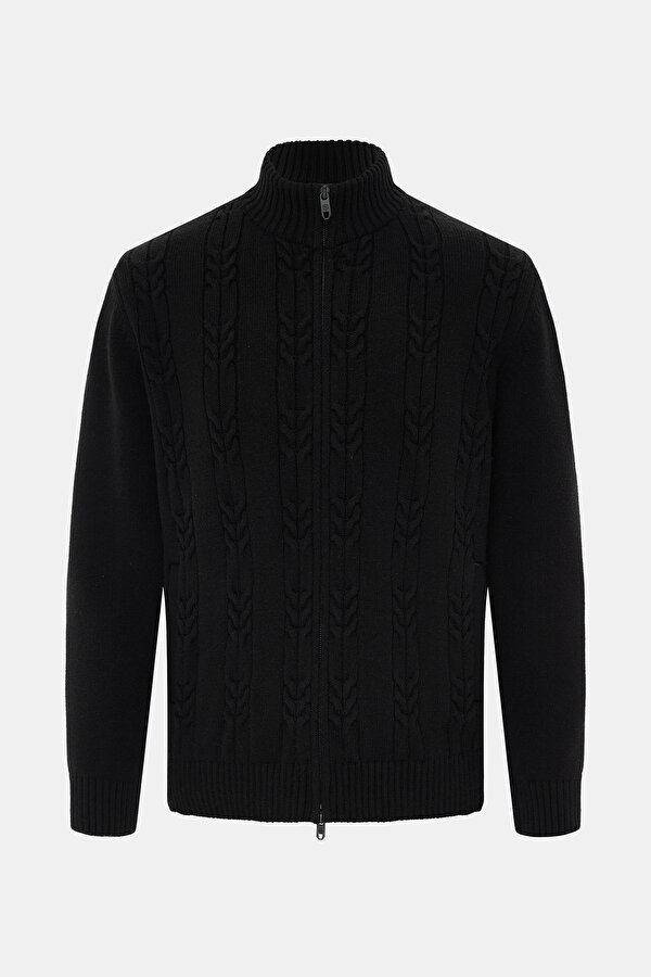 BLACK KNITTING DESIGN TRICOT