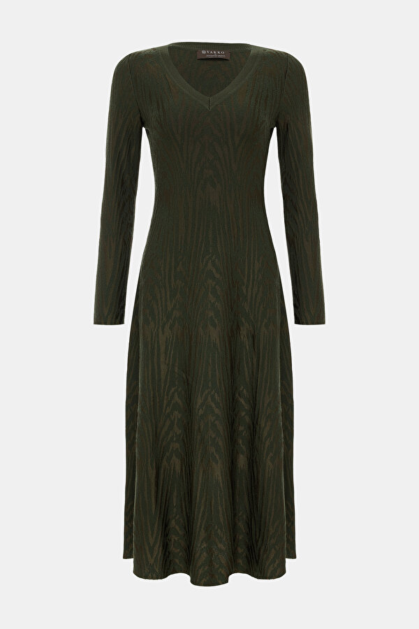 KHAKI LONG SLEEVE DRESS 6