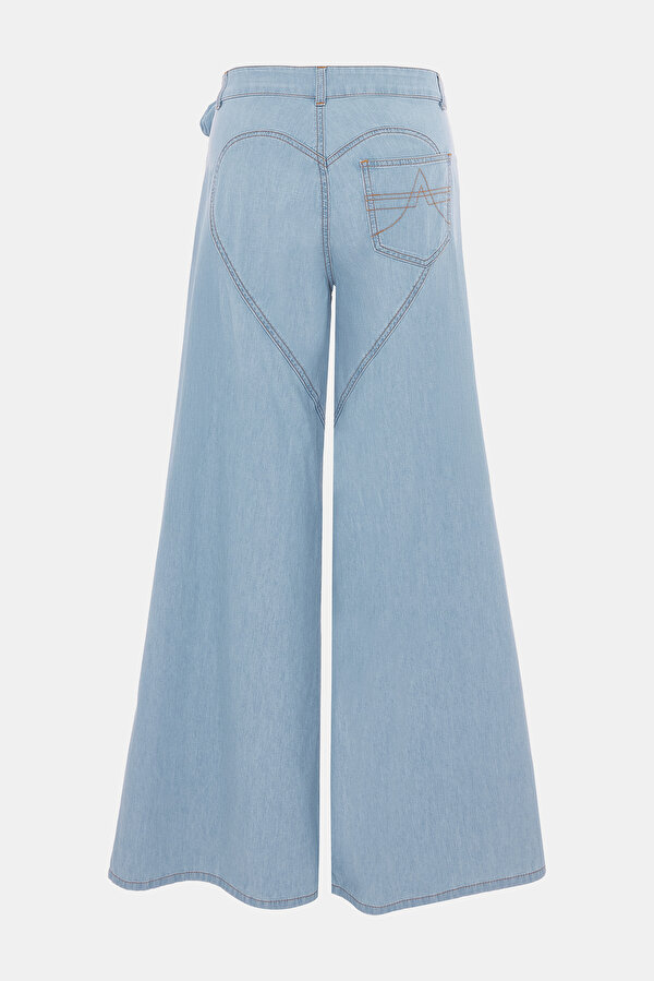 LIGHT BLUE WIDE LEG TROUSERS 2