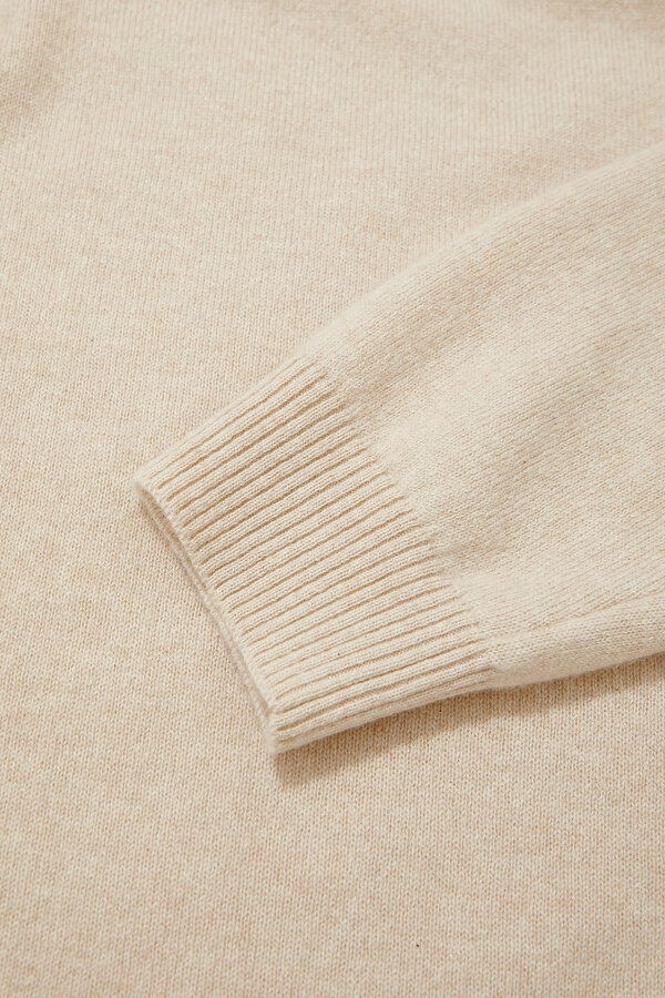 LIGHT BEIGE BASIC / ROUND NECKLINE TRICOT 7