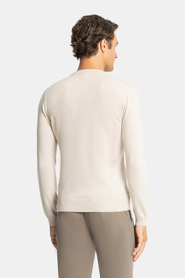 LIGHT BEIGE BASIC / ROUND NECKLINE TRICOT 2