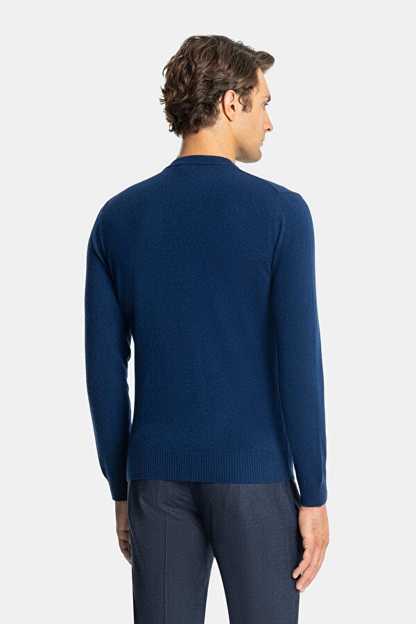 NAVY BLUE BASIC / ROUND NECKLINE TRICOT 2