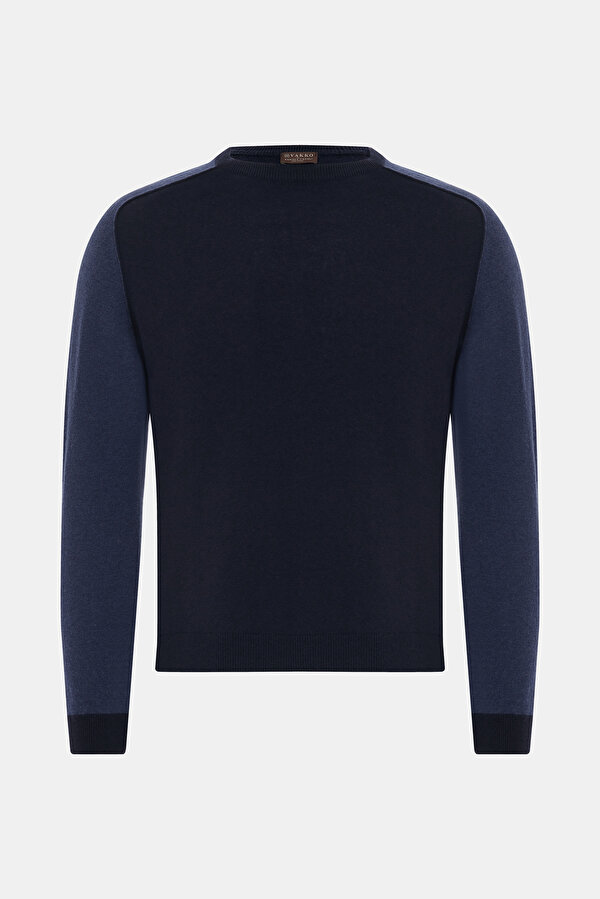 DARK BLUE BASIC / ROUND NECKLINE TRICOT