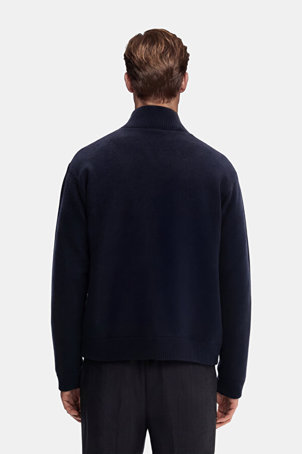 NAVY BLUE WOOL/CASHMERE COAT 2