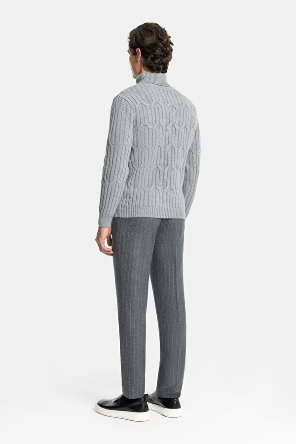 GRAY MELANGE TURTLENECK TRICOT 2