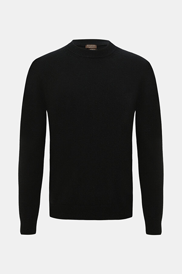 BLACK BASIC / ROUND NECKLINE TRICOT