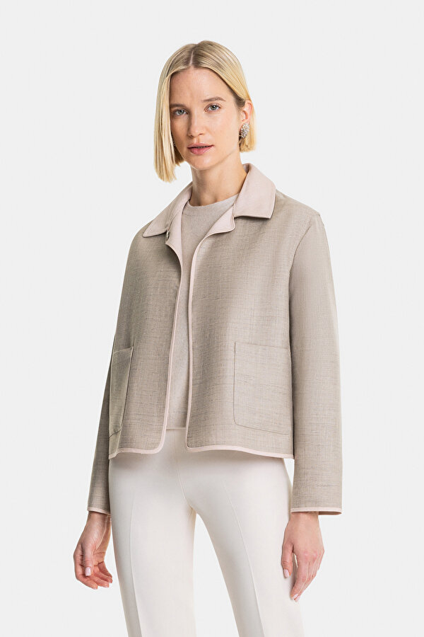 MINK SURPLICE NECKLINE (CROSS-OVER NECKLINE) JACKET